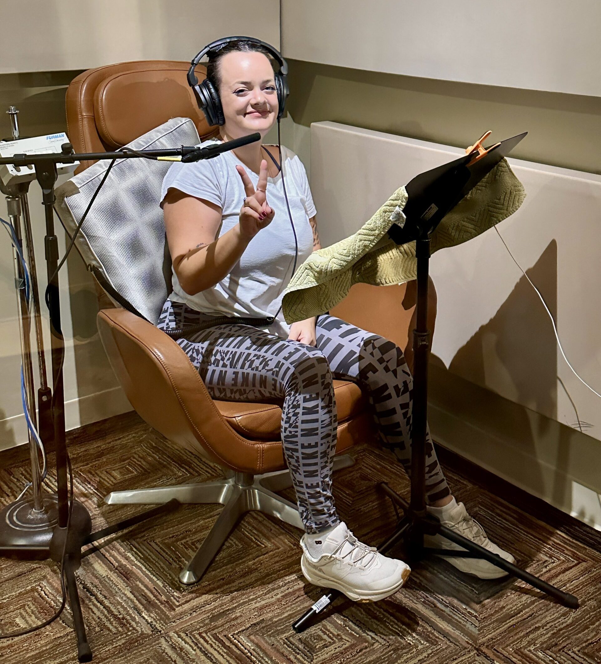 Behind the Scenes: Kendall Sandlin narrating the audiobook for Cancer Don't Care